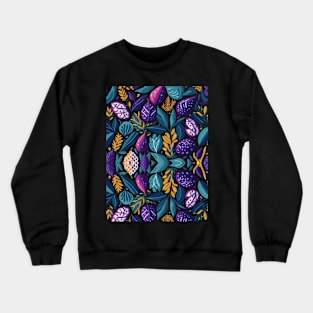 Seamless pattern with tropical leaves and plants. Crewneck Sweatshirt